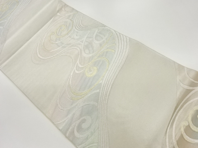 変わり流水模様織出し袋帯